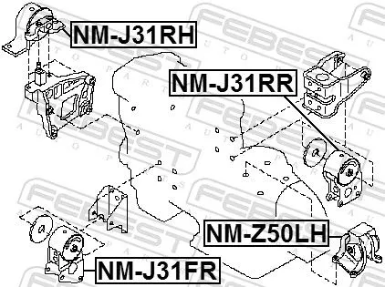 FEBEST Mounting, engine (NM-J31RR)