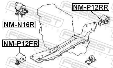 FEBEST Mounting, engine (NM-P12FR)
