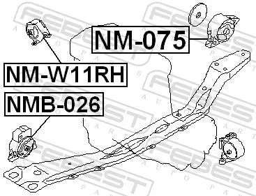 FEBEST Mounting, engine (NM-W11RH)