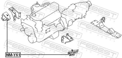 FEBEST Mounting, engine (NM-Y61)