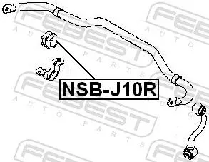 FEBEST Mounting, stabiliser bar (NSB-J10R)