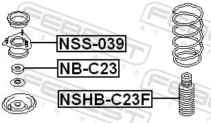 FEBEST Protective Cap/Bellow, shock absorber (NSHB-C23F)