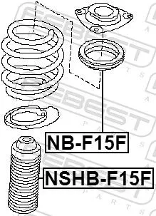 FEBEST Protective Cap/Bellow, shock absorber (NSHB-F15F)