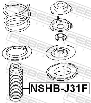 FEBEST Protective Cap/Bellow, shock absorber (NSHB-J31F)
