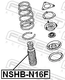 FEBEST Protective Cap/Bellow, shock absorber (NSHB-N16F)