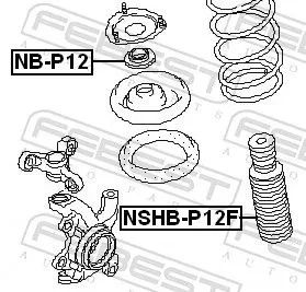 FEBEST Protective Cap/Bellow, shock absorber (NSHB-P12F)