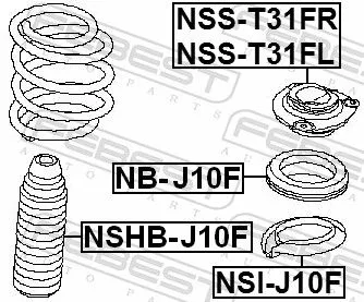 FEBEST Spring Seat (NSI-J10F)