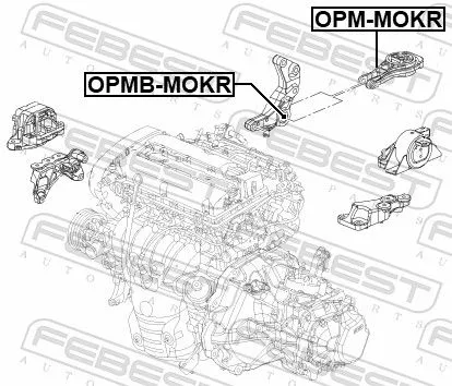 FEBEST Mounting, engine (OPM-MOKR)