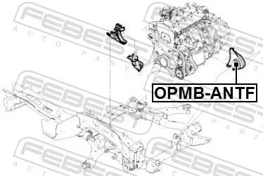 FEBEST Mounting, engine (OPMB-ANTF)
