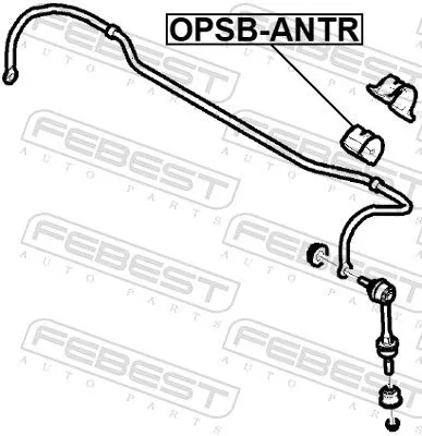 FEBEST Mounting, control/trailing arm (OPSB-ANTR)