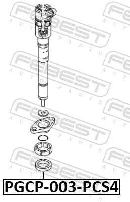 FEBEST Seal Ring, injector (PGCP-003-PCS4)