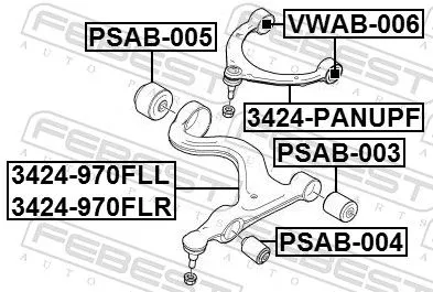 FEBEST Mounting, control/trailing arm (PSAB-005)
