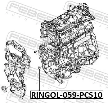 FEBEST Gasket, oil pump (RINGOL-059-PCS10)