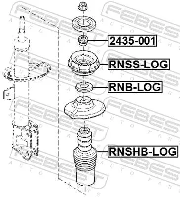 FEBEST Suspension Strut Support Mount (RNSS-LOG)
