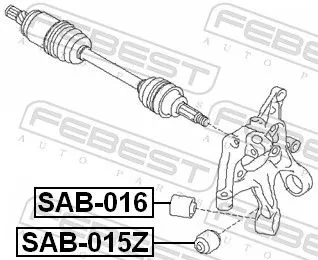 FEBEST Mounting, control/trailing arm (SAB-015Z)