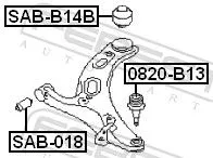 FEBEST Mounting, control/trailing arm (SAB-B14B)