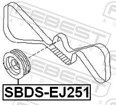 FEBEST Belt Pulley, crankshaft (SBDS-EJ251)