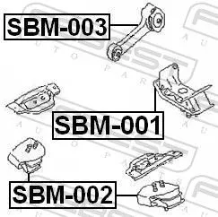FEBEST Mounting, engine (SBM-003)