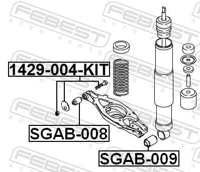 FEBEST Mounting, control/trailing arm (SGAB-008)