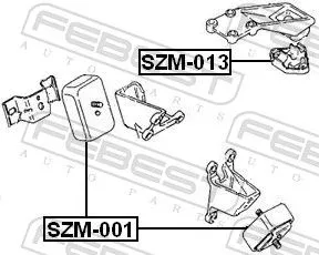 FEBEST Mounting, engine (SZM-013)