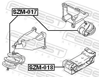 FEBEST Mounting, engine (SZM-018)