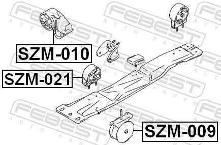 FEBEST Mounting, engine (SZM-021)