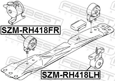 FEBEST Mounting, engine (SZM-RH418FR)