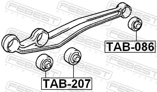FEBEST Mounting, control/trailing arm (TAB-086)