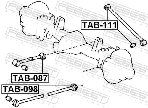 FEBEST Mounting, control/trailing arm (TAB-098)