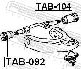 FEBEST Mounting, control/trailing arm (TAB-104)