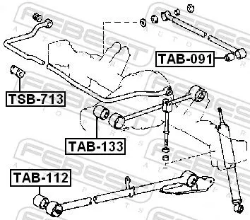 FEBEST Mounting, control/trailing arm (TAB-112)