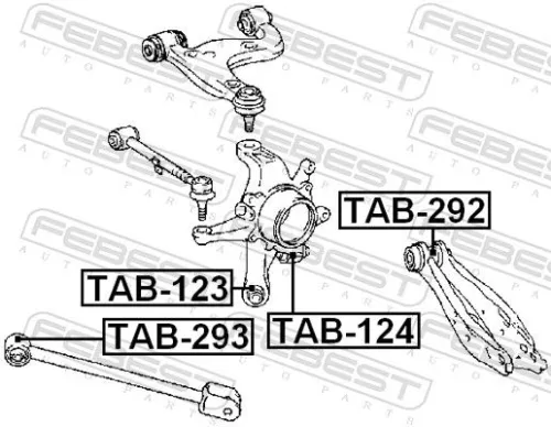FEBEST Mounting, control/trailing arm (TAB-124)