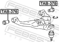 FEBEST Mounting, control/trailing arm (TAB-376)