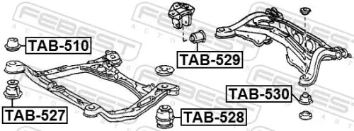 FEBEST Bushing, axle beam (TAB-530)