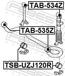 FEBEST Mounting, control/trailing arm (TAB-534Z)