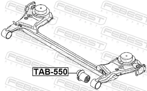 FEBEST Bushing, axle beam (TAB-550)