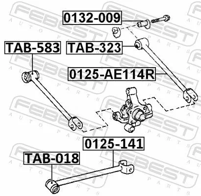 FEBEST Mounting, control/trailing arm (TAB-583)