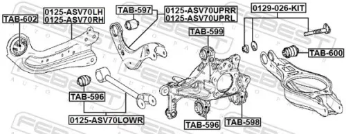 FEBEST Mounting, control/trailing arm (TAB-598)