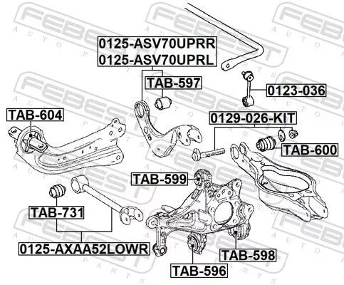 FEBEST Mounting, control/trailing arm (TAB-731)