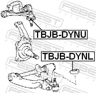 FEBEST Repair kit, supporting/ball joint (TBJB-DYNU)