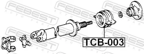 FEBEST Bearing, propshaft centre bearing (TCB-003)