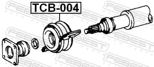 FEBEST Bearing, propshaft centre bearing (TCB-004)