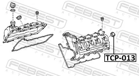 FEBEST Seal Ring, nozzle holder (TCP-013)