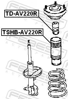 FEBEST Rubber Buffer, suspension (TD-AV220R)