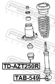 FEBEST Rubber Buffer, suspension (TD-AZT250R)