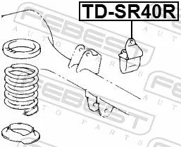 FEBEST Rubber Buffer, suspension (TD-SR40R)