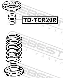 FEBEST Rubber Buffer, suspension (TD-TCR20R)
