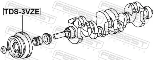 FEBEST Belt Pulley, crankshaft (TDS-3VZE)