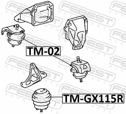FEBEST Mounting, engine (TM-02)