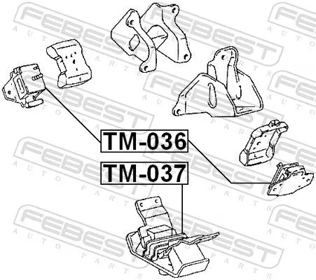 FEBEST Mounting, engine (TM-037)